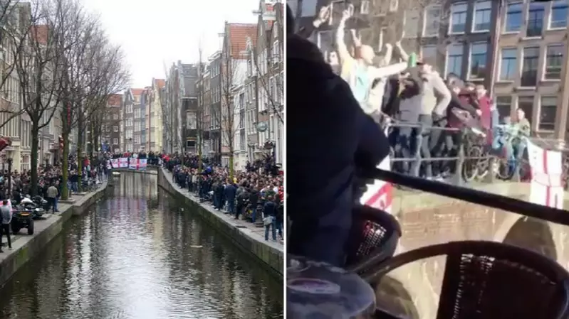 England Fans Pour Beer On Innocent Bystanders In Amsterdam 