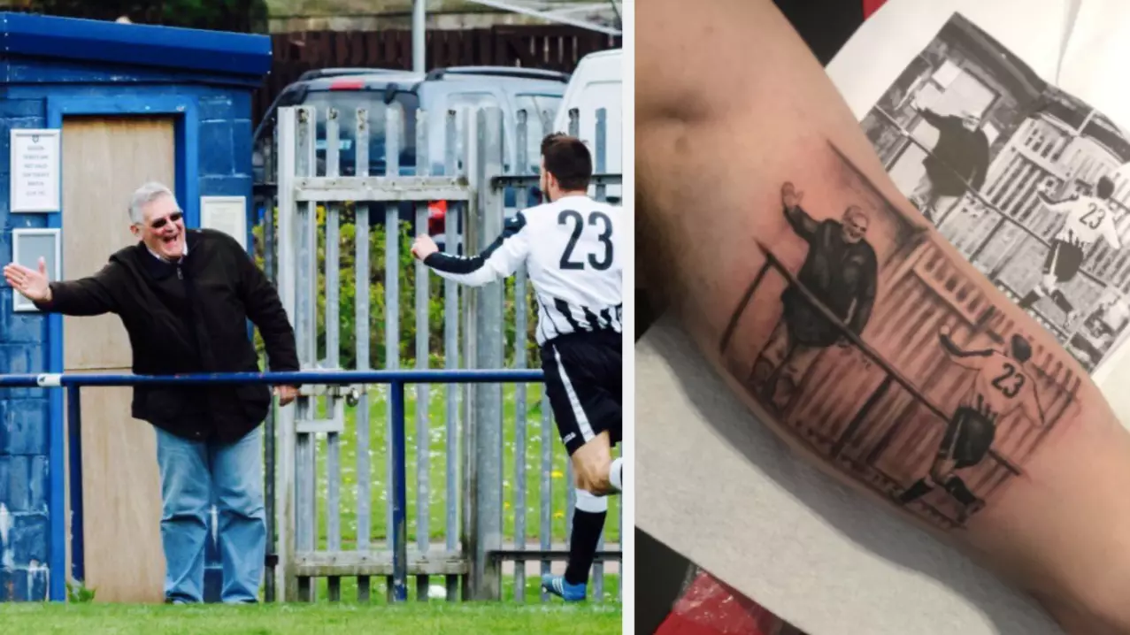 Man Pays Tribute To His Grandad With The Most Incredible Tattoo After Scoring In Cup Final 