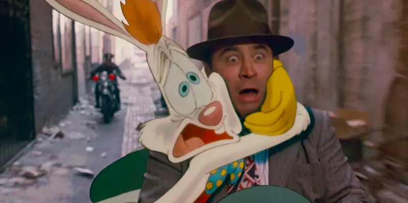 The movie's mix of live-action and classic animation is reminiscent of 'Who Framed Roger Rabbit?' (