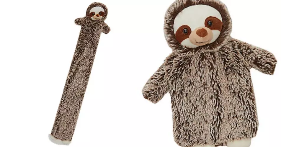 You can also get two sloth hot water bottles (
