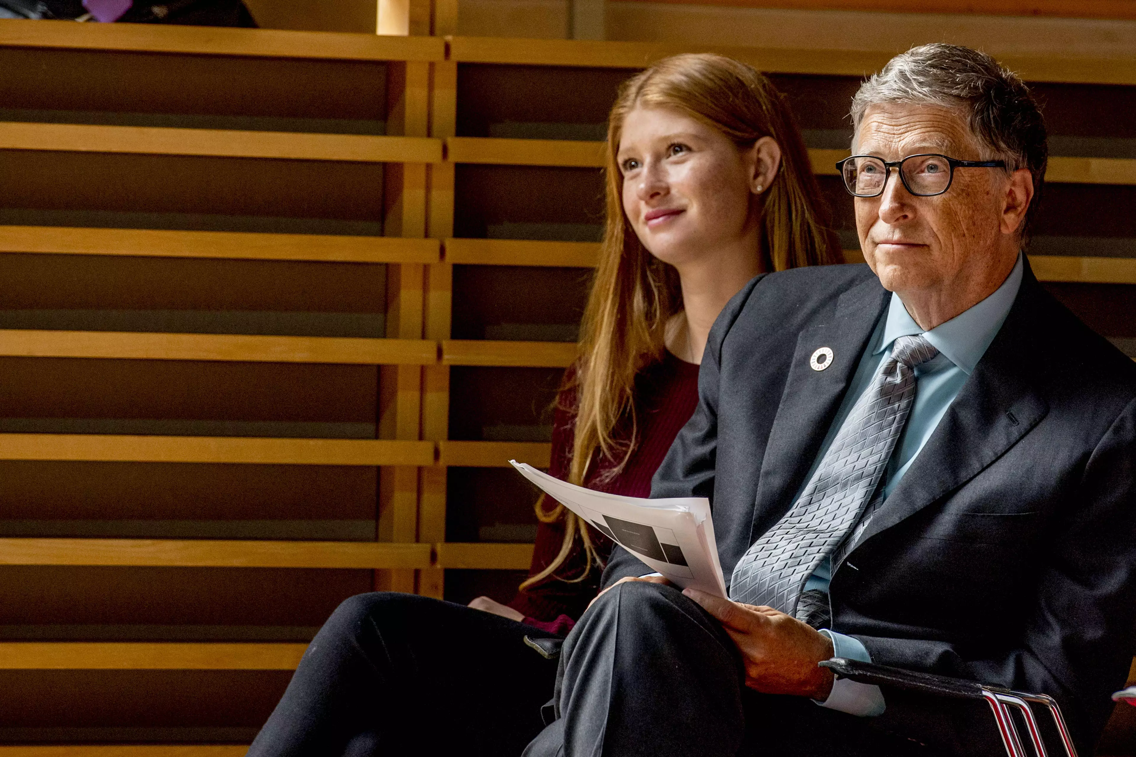 Bill Gates with his daughter Jennifer.