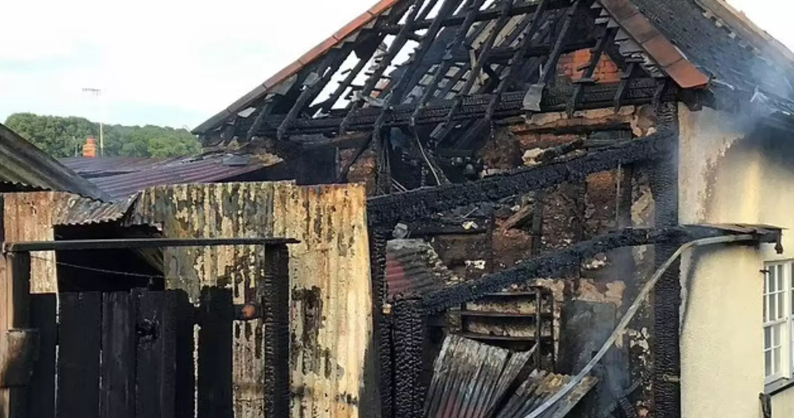 The house was due to be sold three days after the blaze.