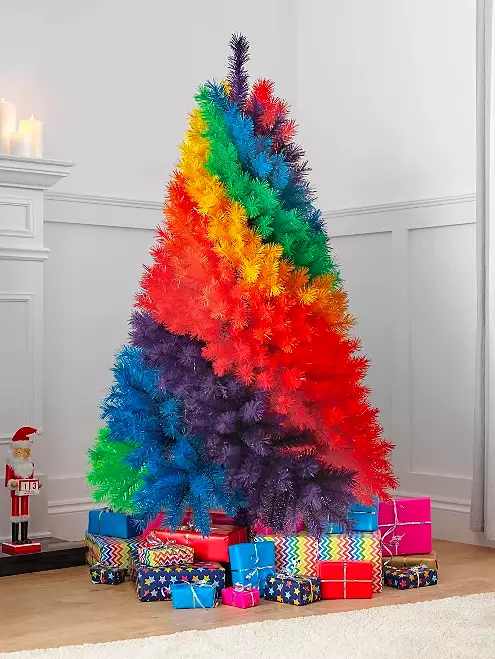 The Multi Coloured 5FT Rainbow Fir Tree costs £50 (