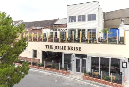 The exterior of The Jolie Brise in Teignmouth, Devon.