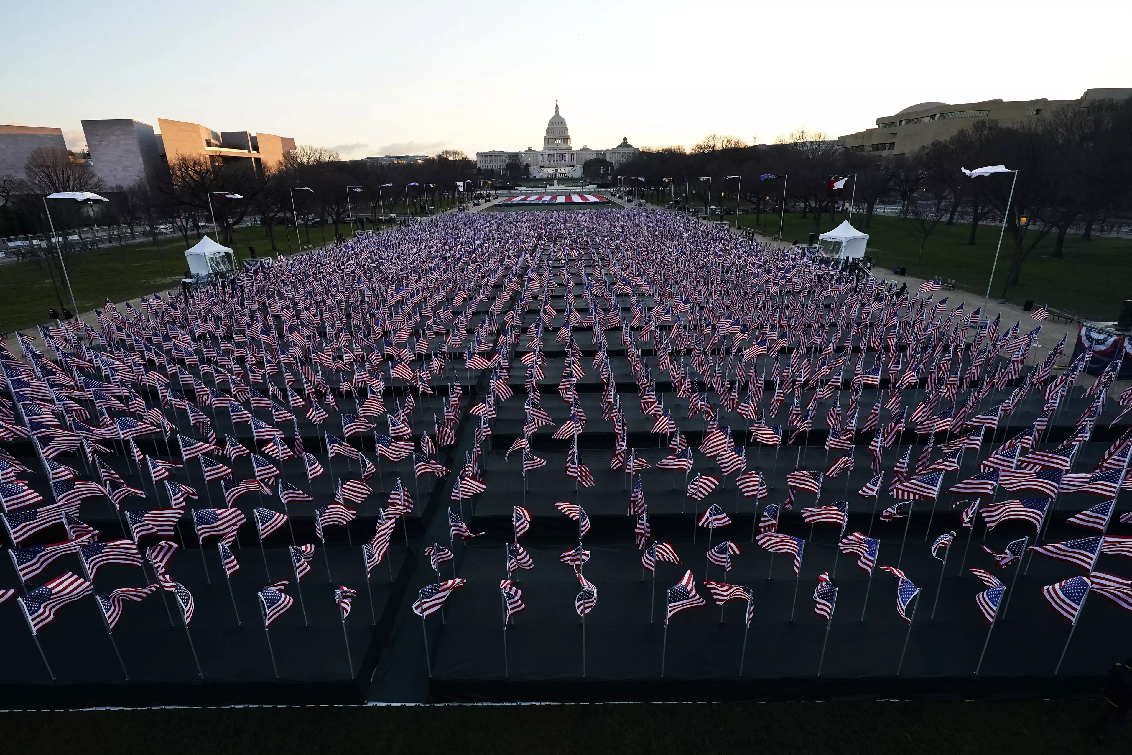 Around 200,000 flags have been placed on the National Mall.