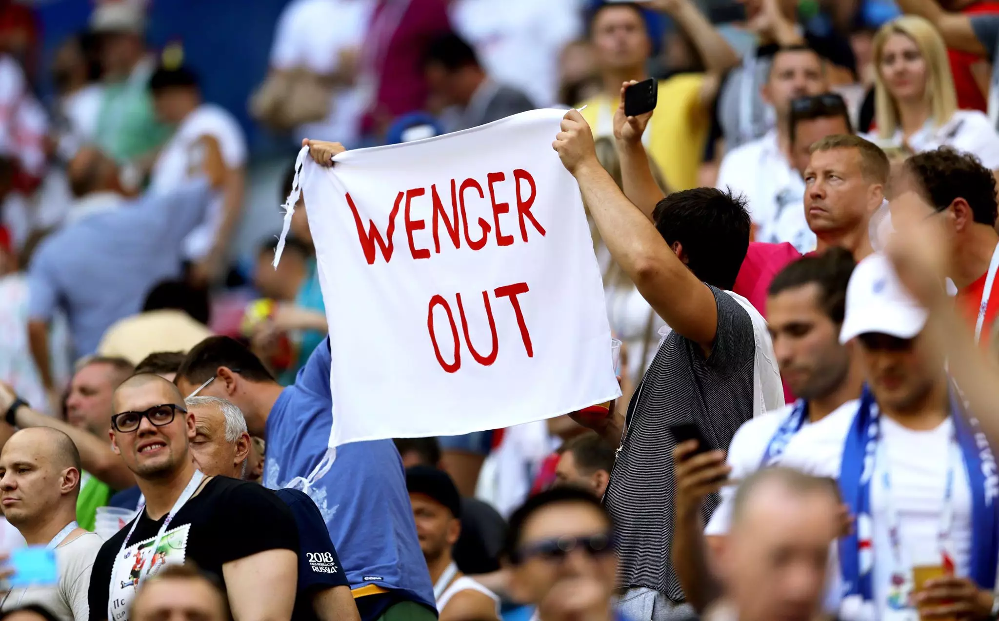 Wenger Out in Russia. Image: PA Images