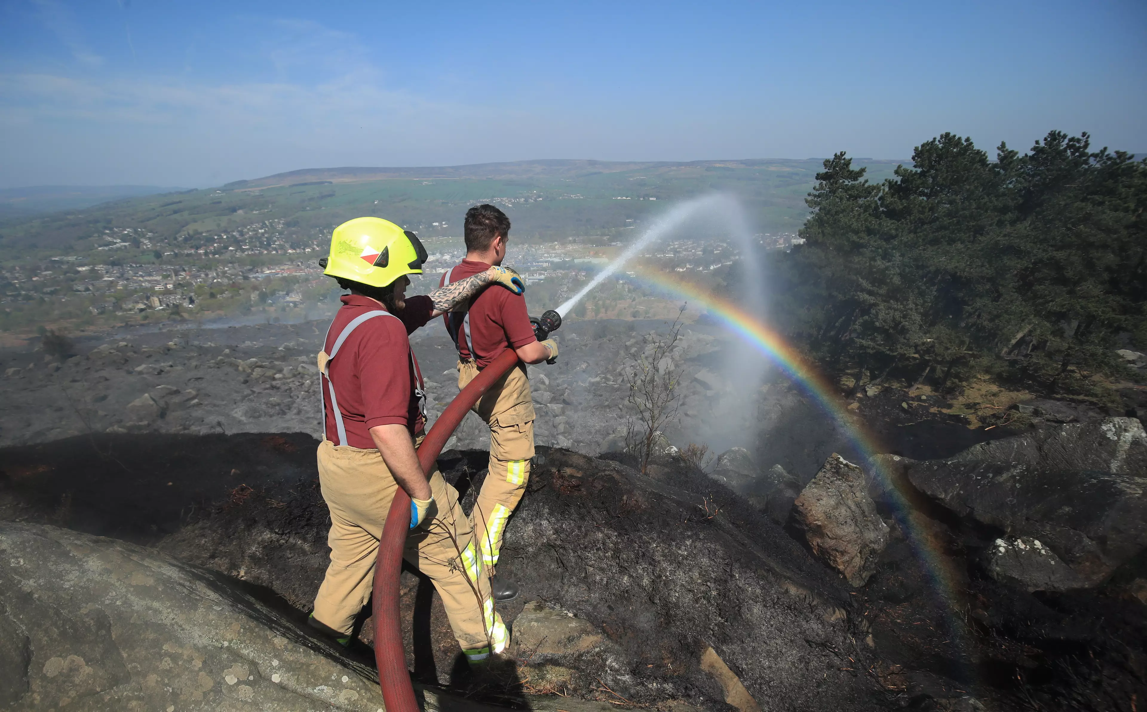 Firefighters battled the fire over Easter bank holiday weekend.
