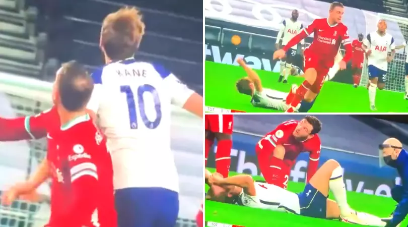 Fans Are Convinced Harry Kane 'Injured Himself' By Trying To 'Back In' To Jordan Henderson