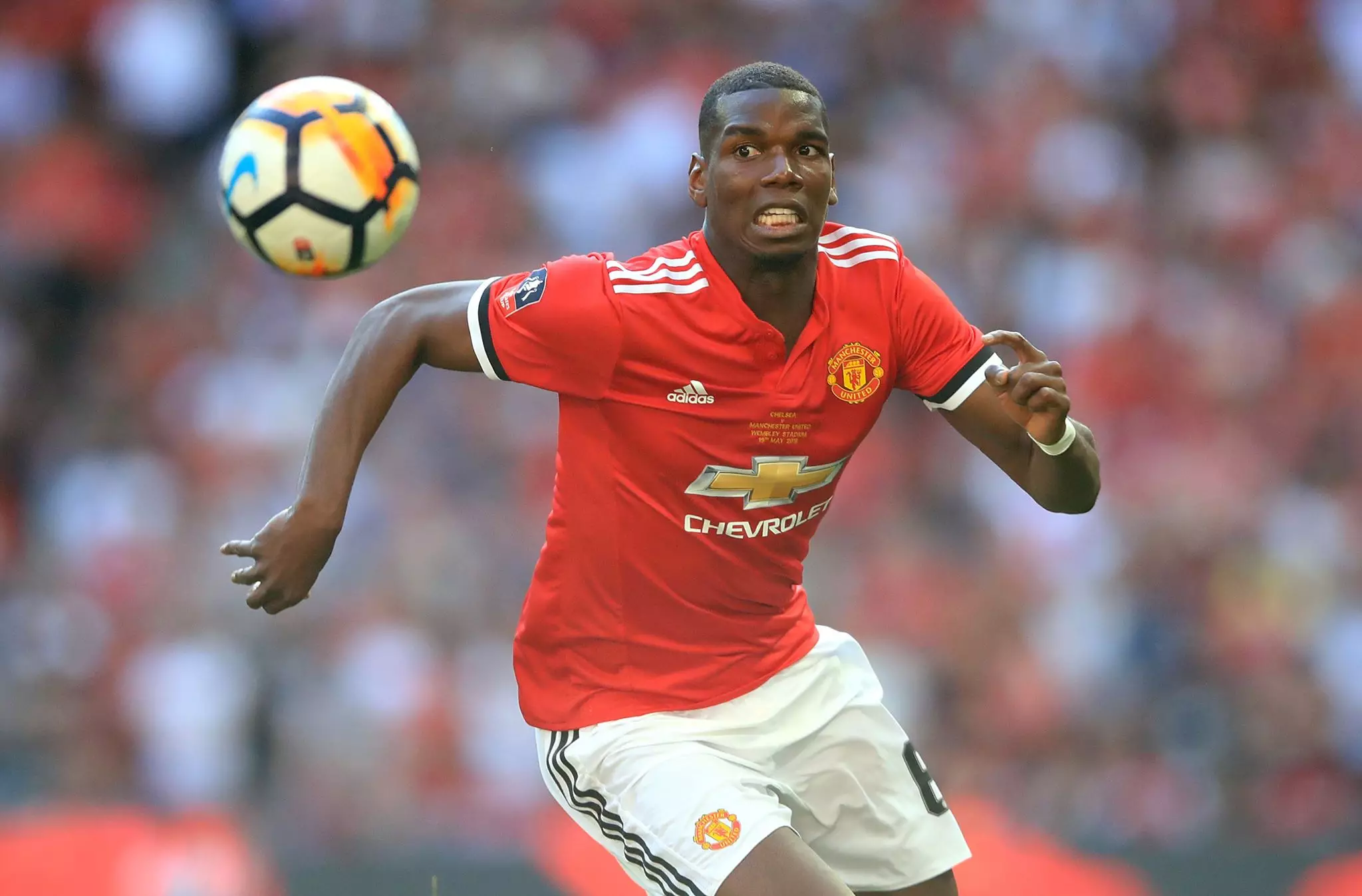Pogba in action for United. Image: PA