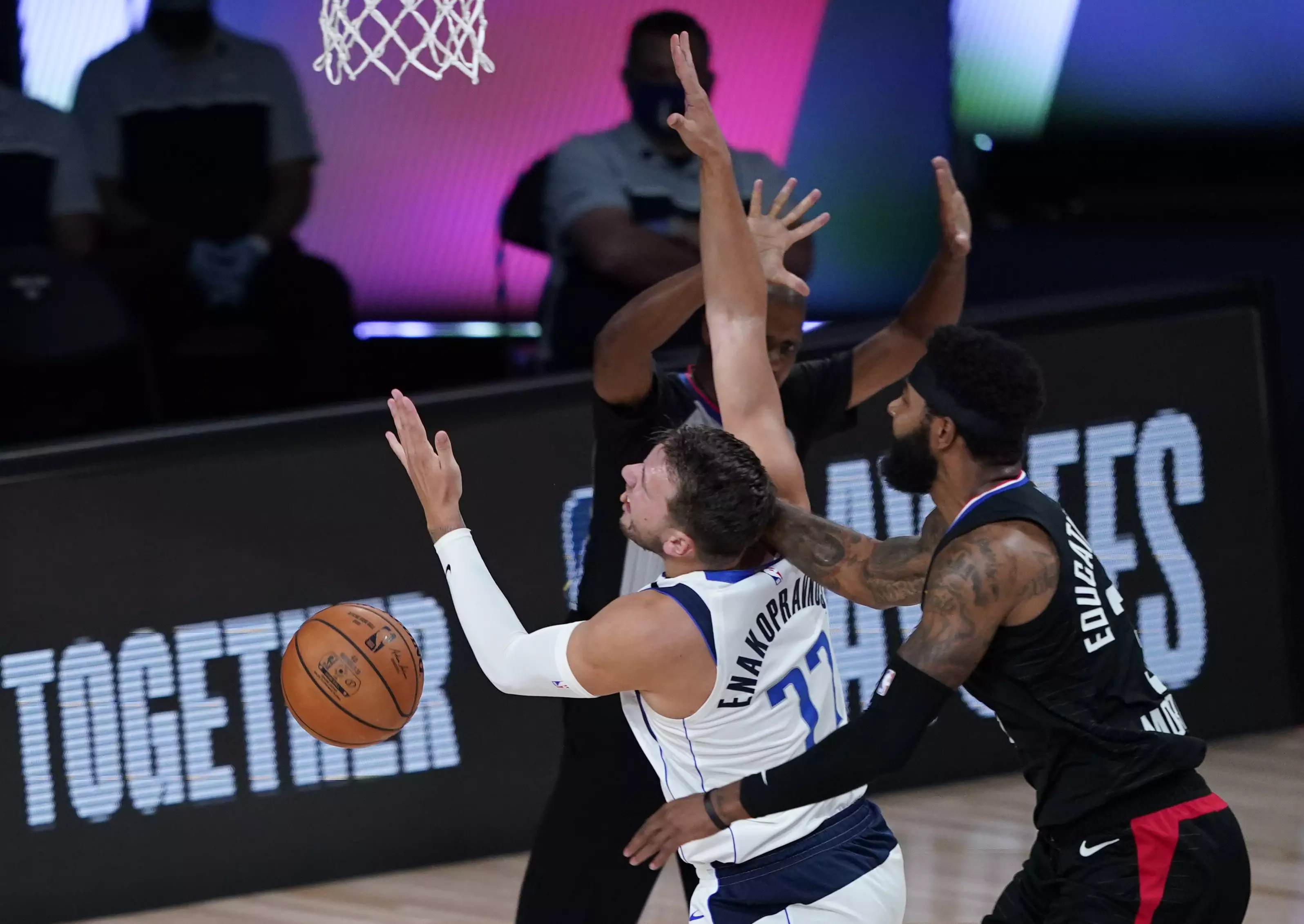 Doncic was clearly fouled by Morris.