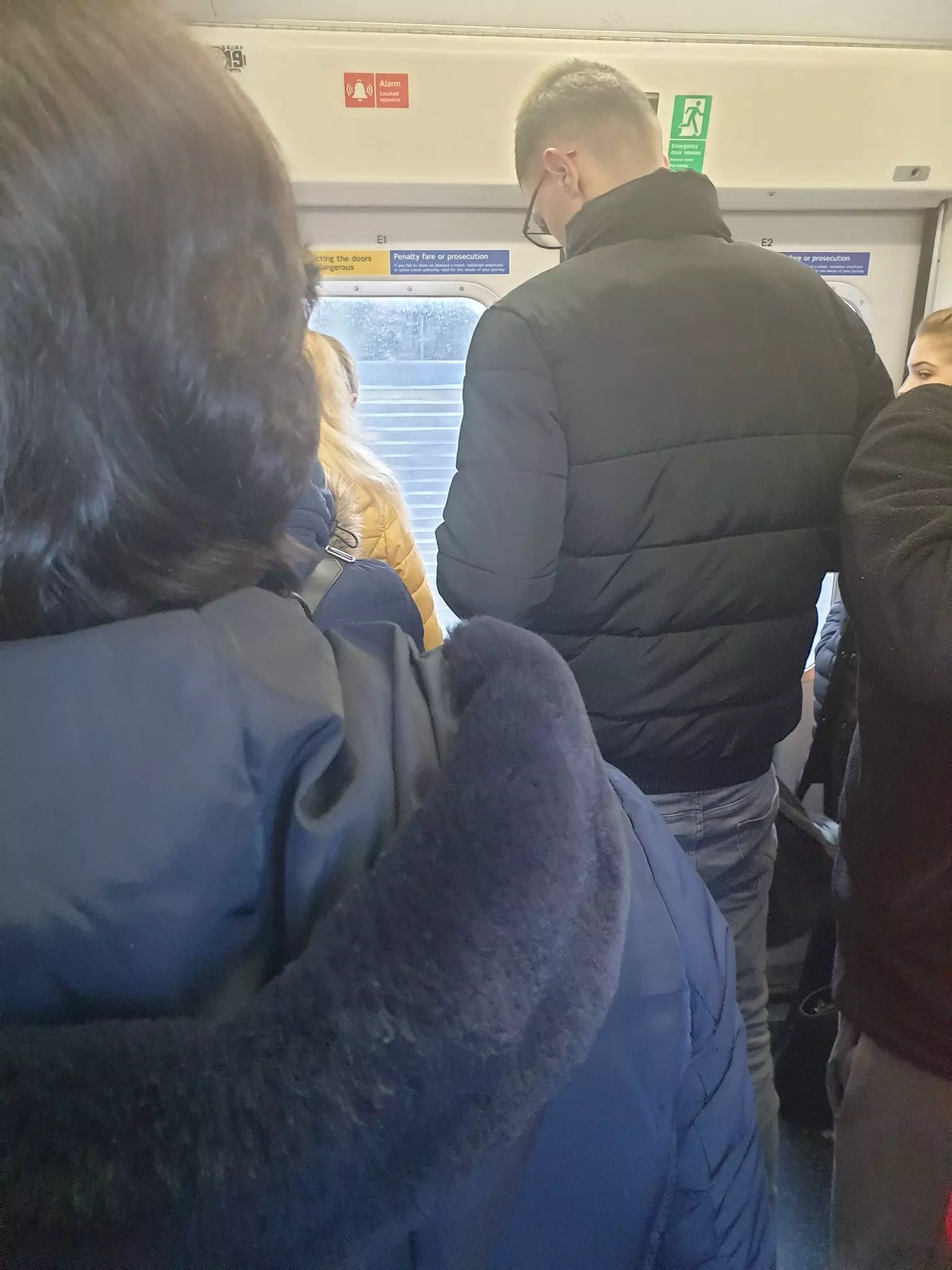 One NHS worker said it was impossible to keep two metres away from other commuters.
