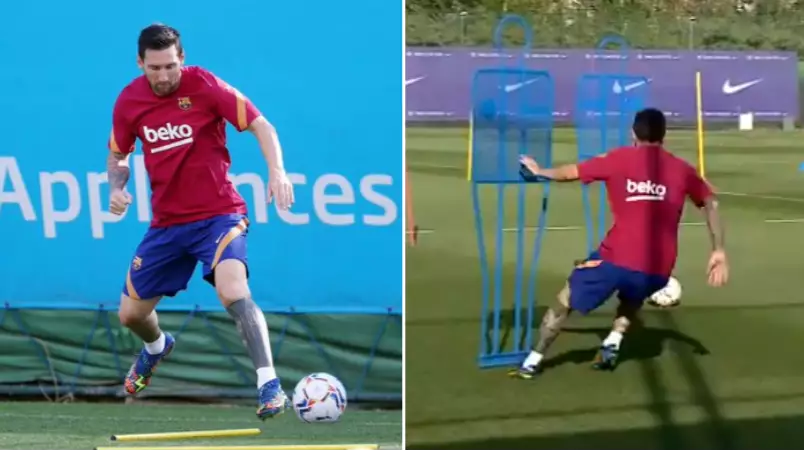 Lionel Messi Returns To Training After Deciding To Stay At Barcelona 