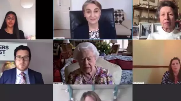 The Queen Takes Part In First Ever Public Video Call To Praise Carers