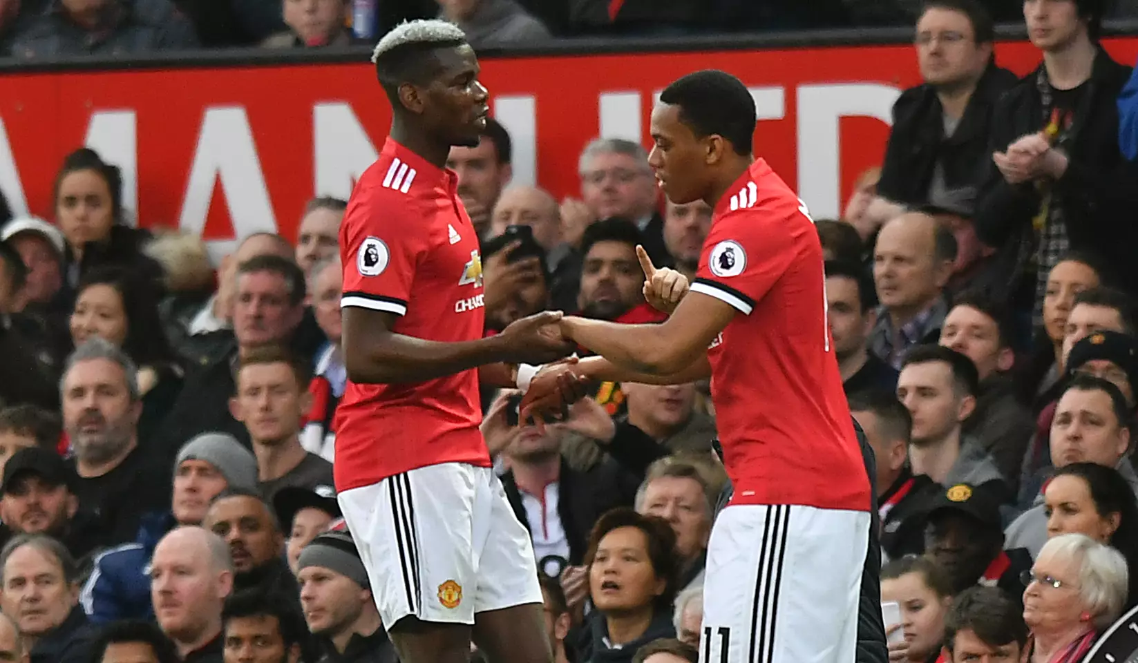 Martial replaced Pogba on Saturday. Image: PA Images