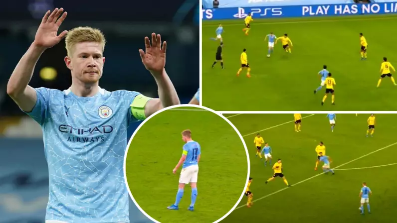 Compilation Of Kevin De Bruyne's Performance Against Borussia Dortmund Shows He's In A League Of His Own
