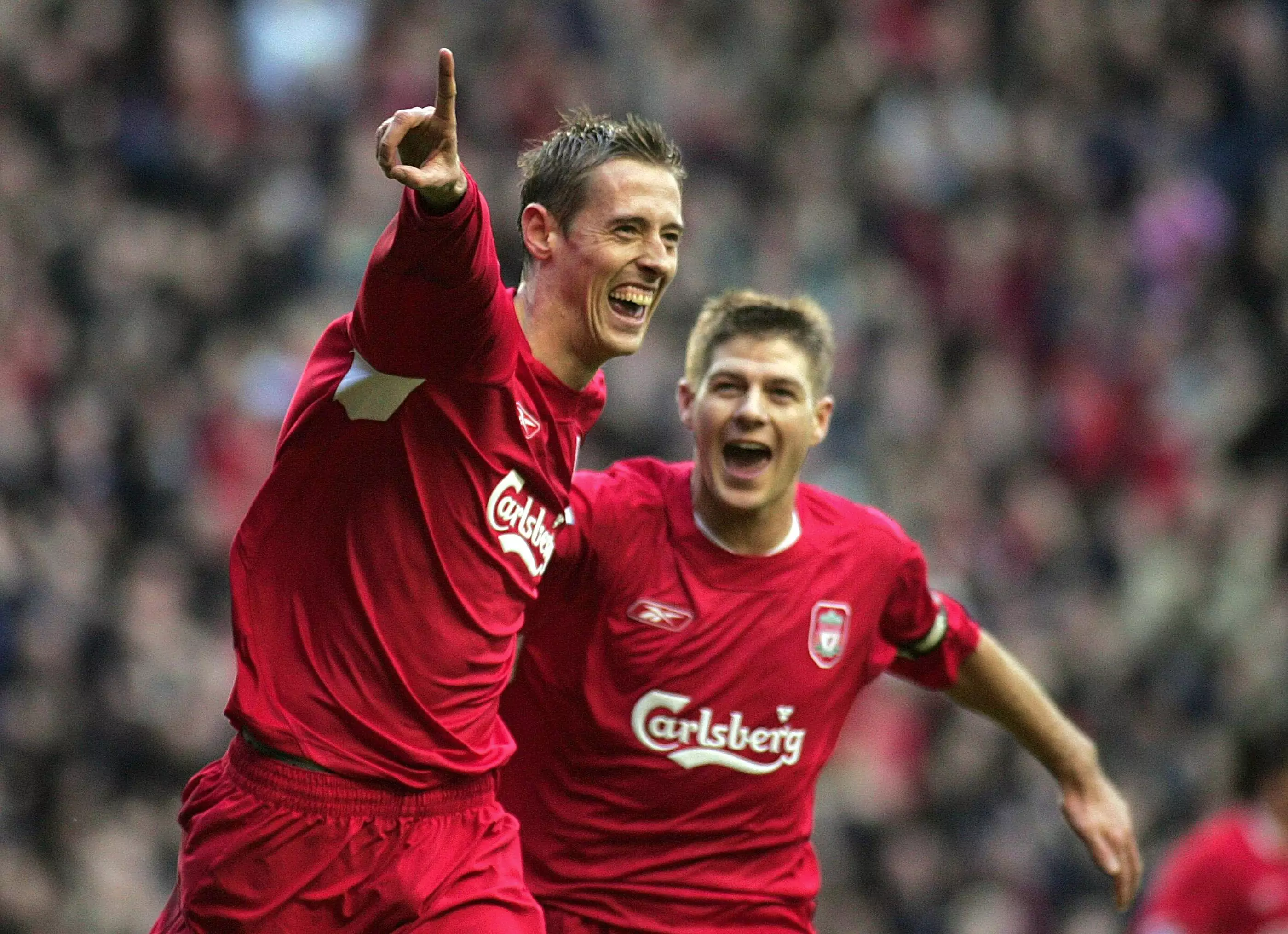 Peter Crouch struck up a special relationship with Steven Gerrard during his three years at Liverpool