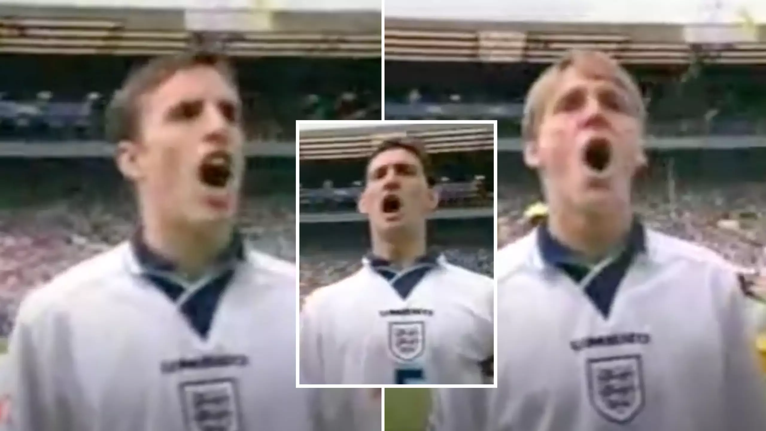 Emotional England Players Belting Out 'God Save The Queen' At Euro 96 Will Give You Goosebumps