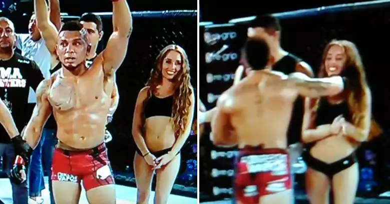 MMA Fighter 'The Beast' Accidentally Punches Ring Girl After Defeat