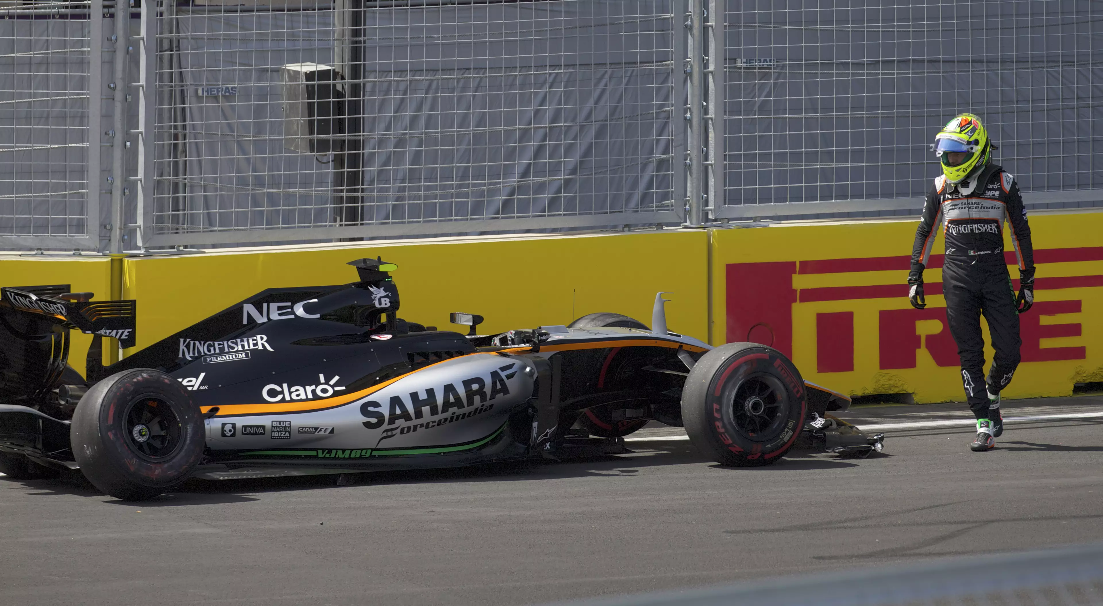 Force India Want Change Of Radio Rules Following Perez Crash
