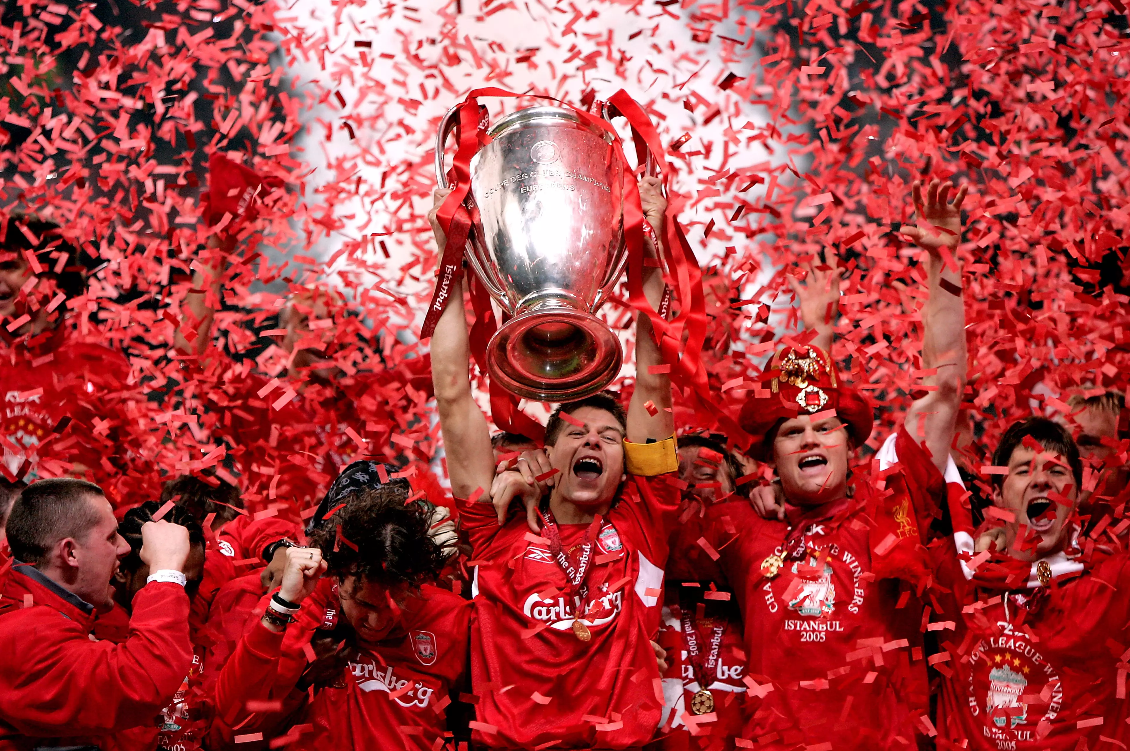 Gerrard inspired Liverpool to Champions League victoy in 2005, but never clinched English football's top honour. (Image
