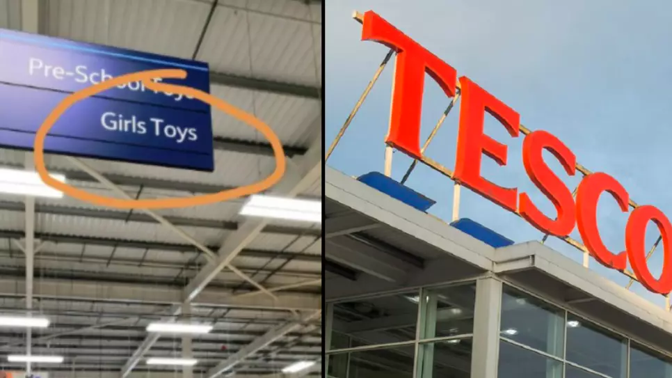 'Girls Toys' Sign In Tesco Sparks Furious Sexism Debate