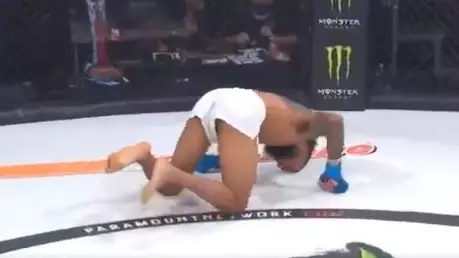 MMA Fighter Cries After Getting Hit With 'Worst Low Blow Ever' 