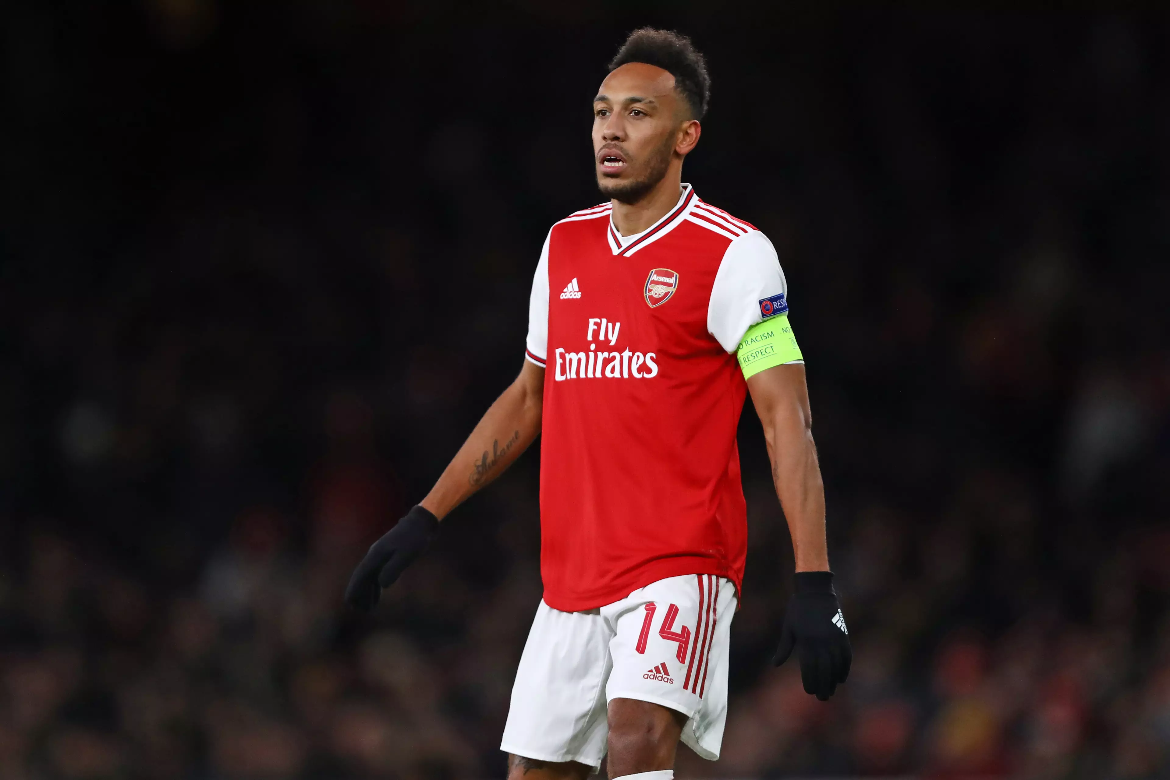 Aubameyang has just one year left on his deal at the Emirates. Image: PA Images
