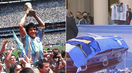 Thousands Of Football Fans Pay Final Respects To Diego Maradona In Buenos Aires