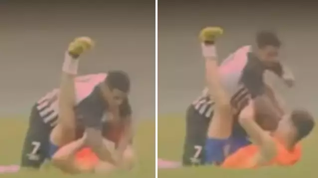Footballer In Brazil Unleashes Shocking Attack On Ball Boy