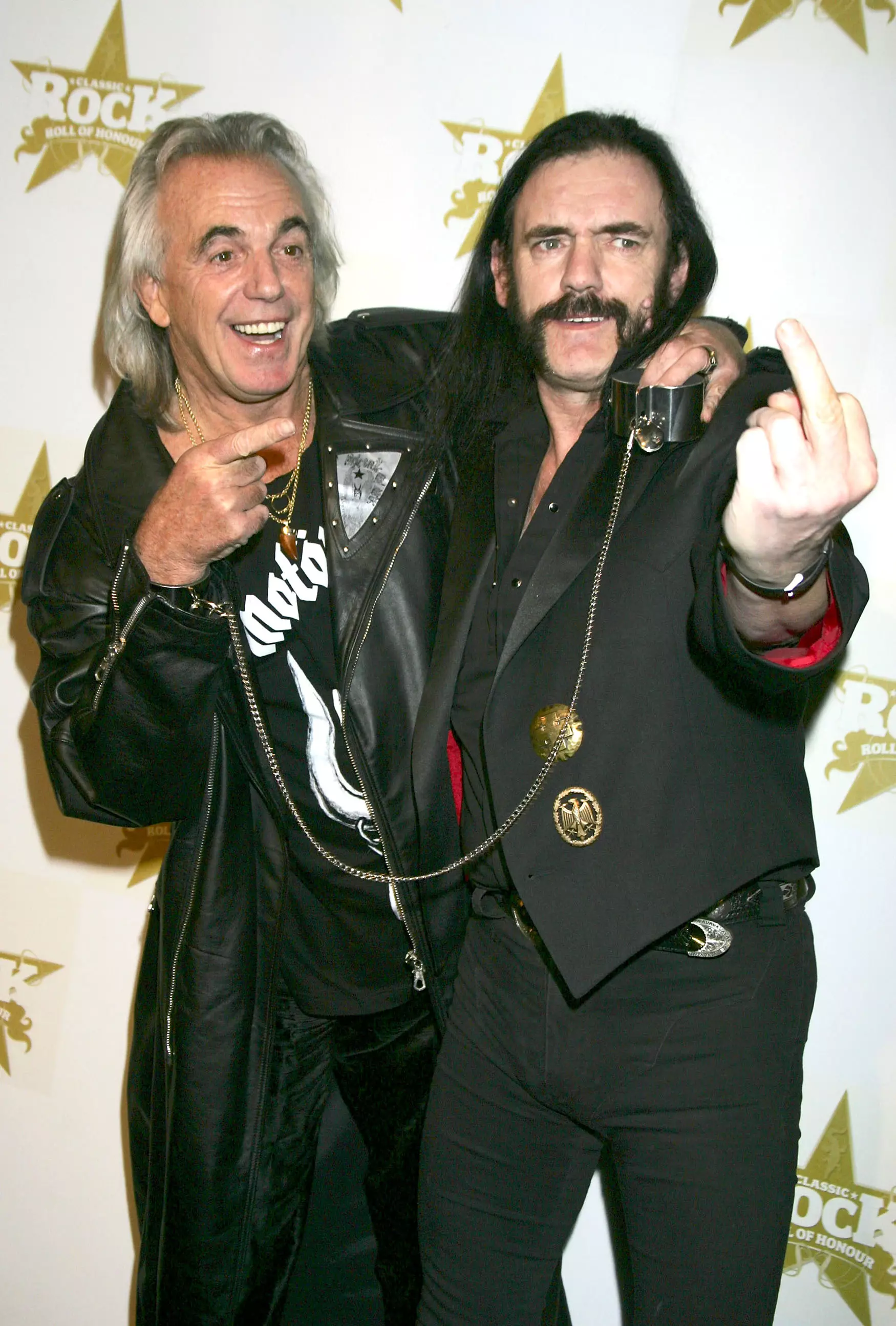 Former Motorhead rock star Lemmy Kilmister and Peter Stringfellow.