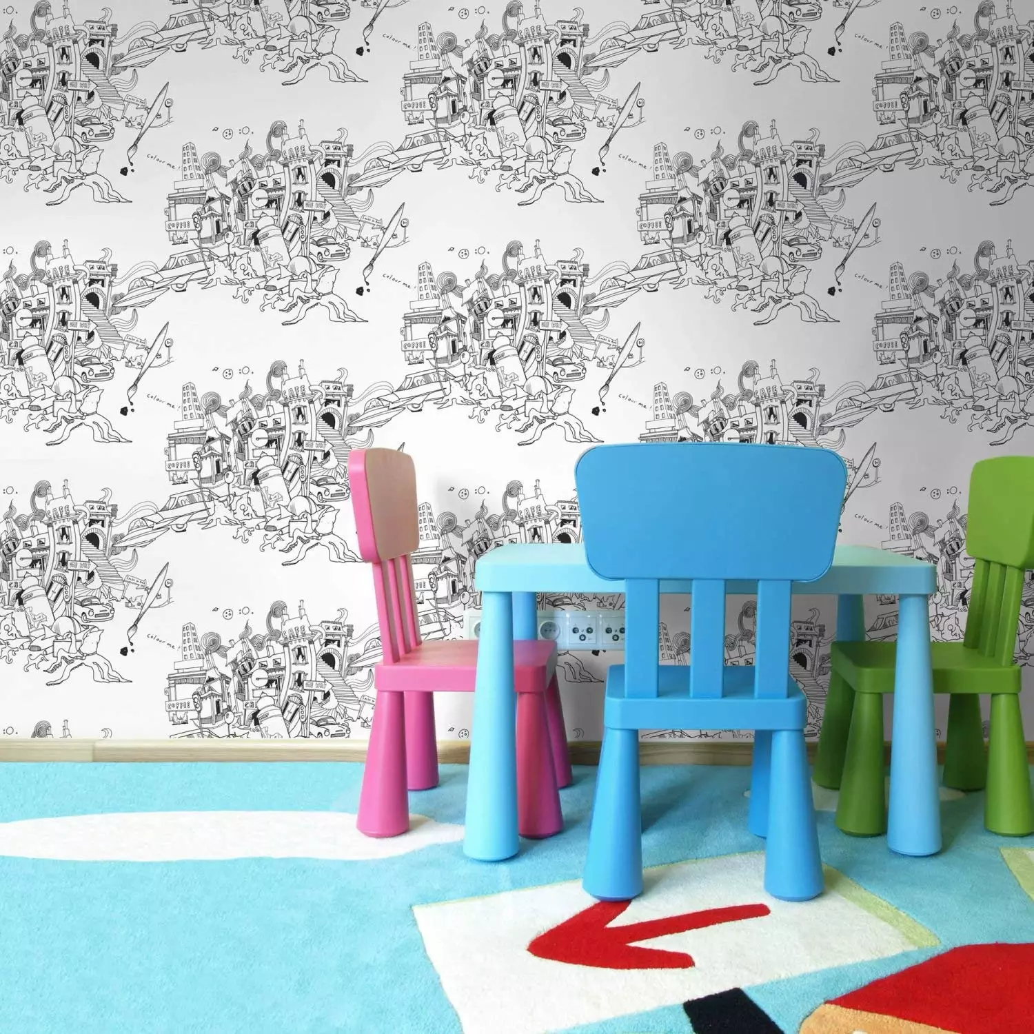 The Colour Me Wallpaper is a fun way to keep you or your kids busy.