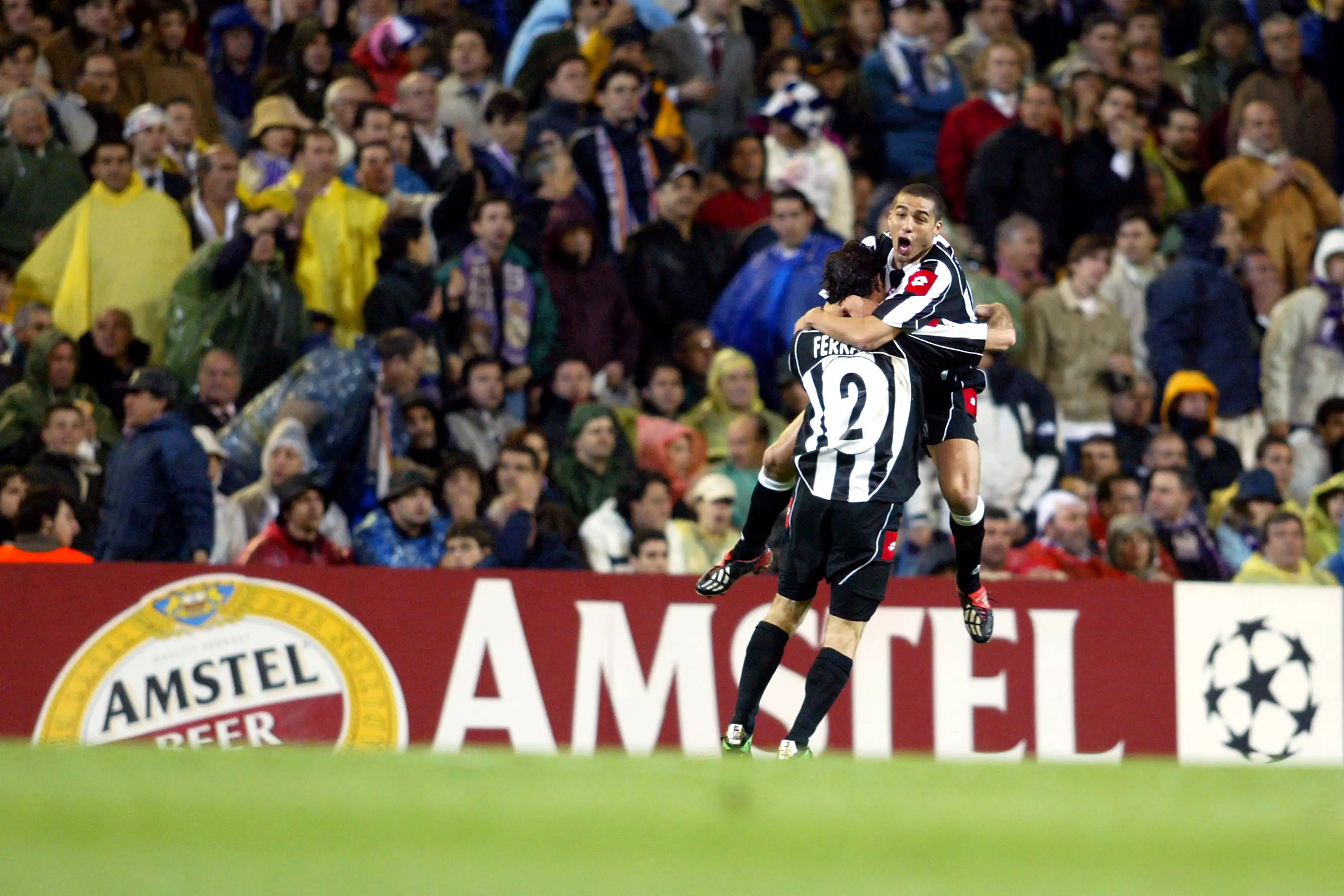 Trezeguet celebrates scoring for Juventus. Image: PA