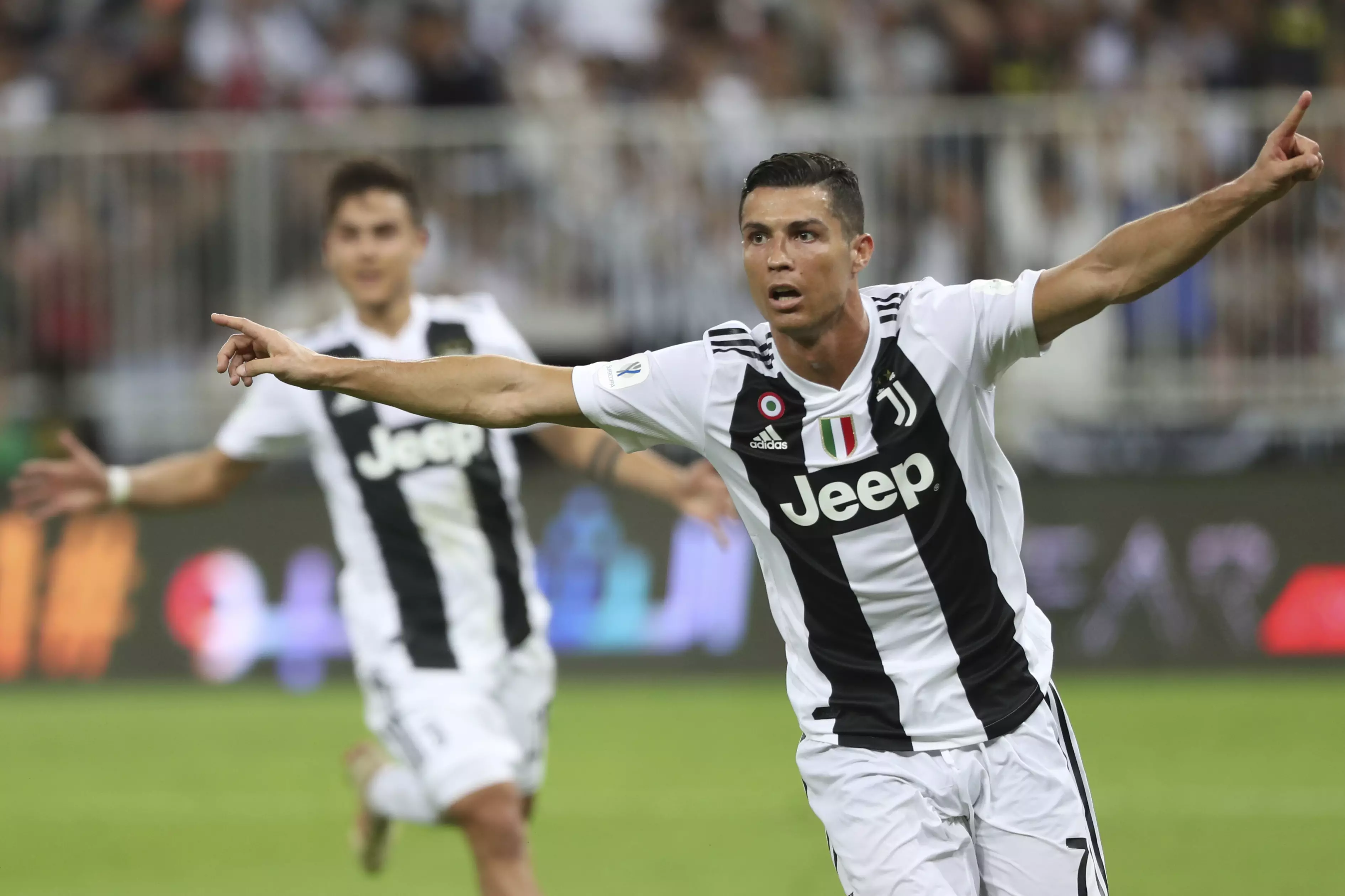 Ronaldo celebrates his goal. Image: PA Images