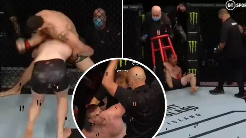 Fighter Falls Out Of Octagon In One Of The Most Bizarre UFC Finishes