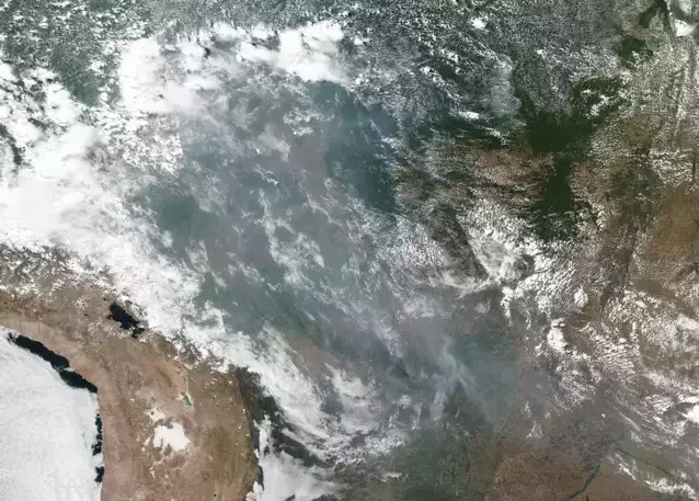The wildfires could be seen from space.