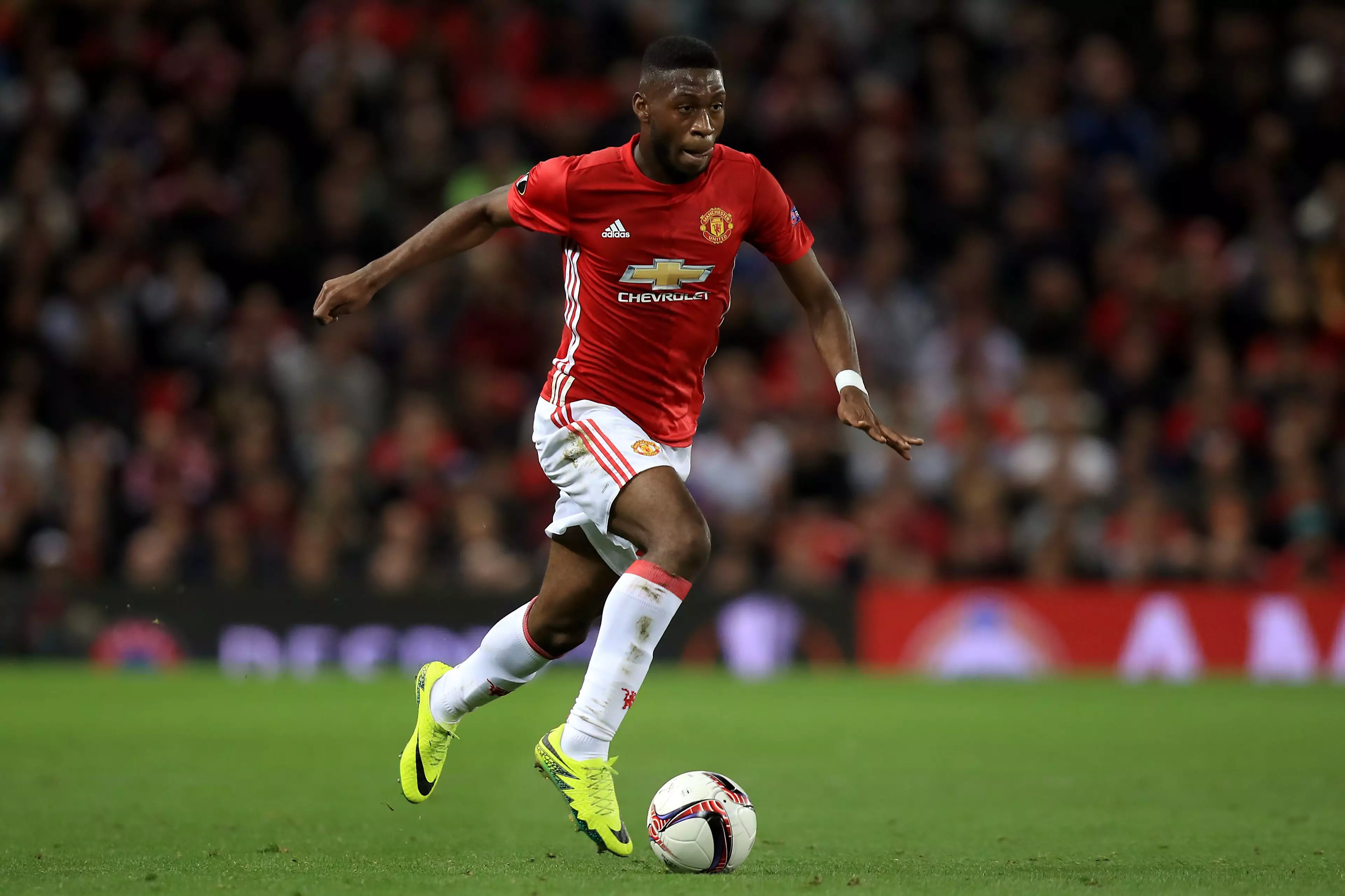 Fosu-Mensah in action for United. Image: PA