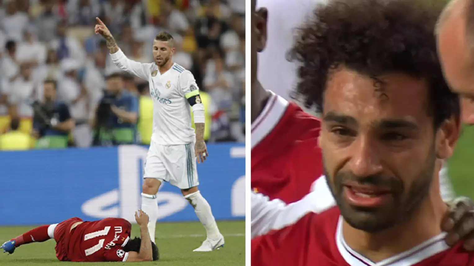 Mohamed Salah Suffers Injury In Champions League Final, Leaves Field In Tears