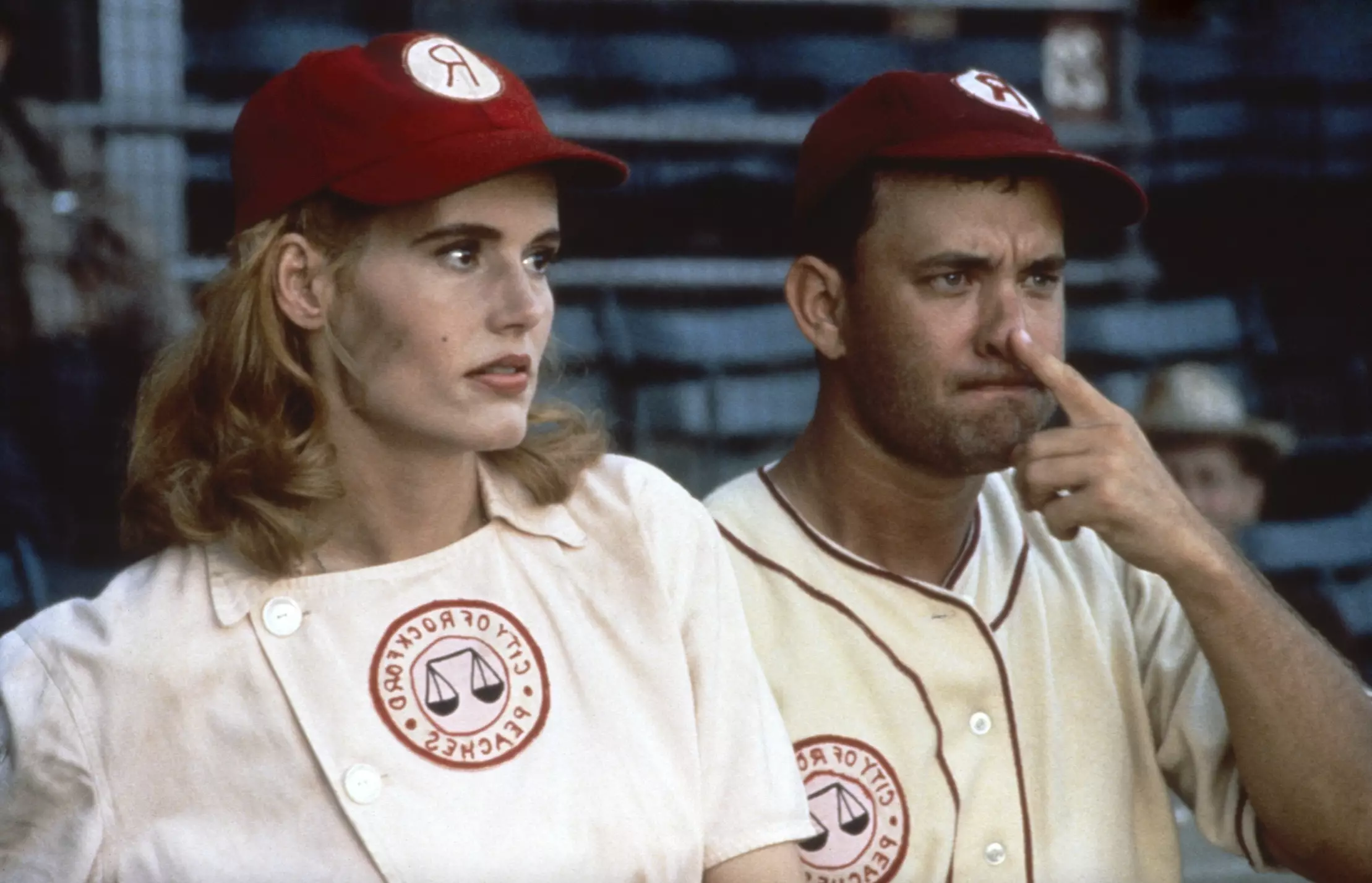 Hanks in A League of Their Own.
