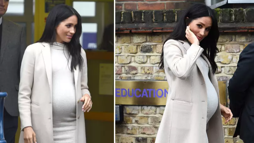 Meghan Markle Wears £25 H&M Maternity Dress