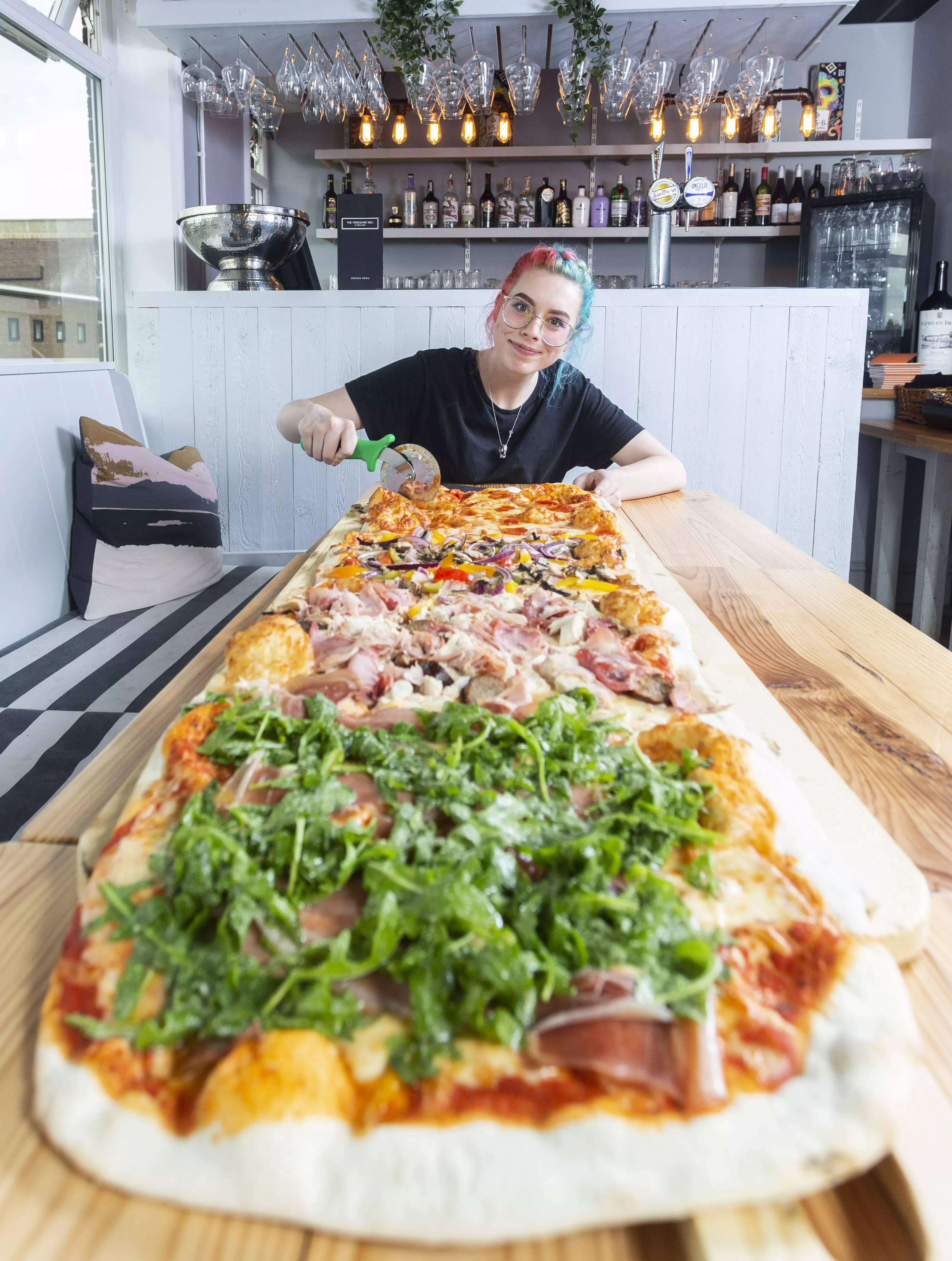 The epic pizza is one-metre long (