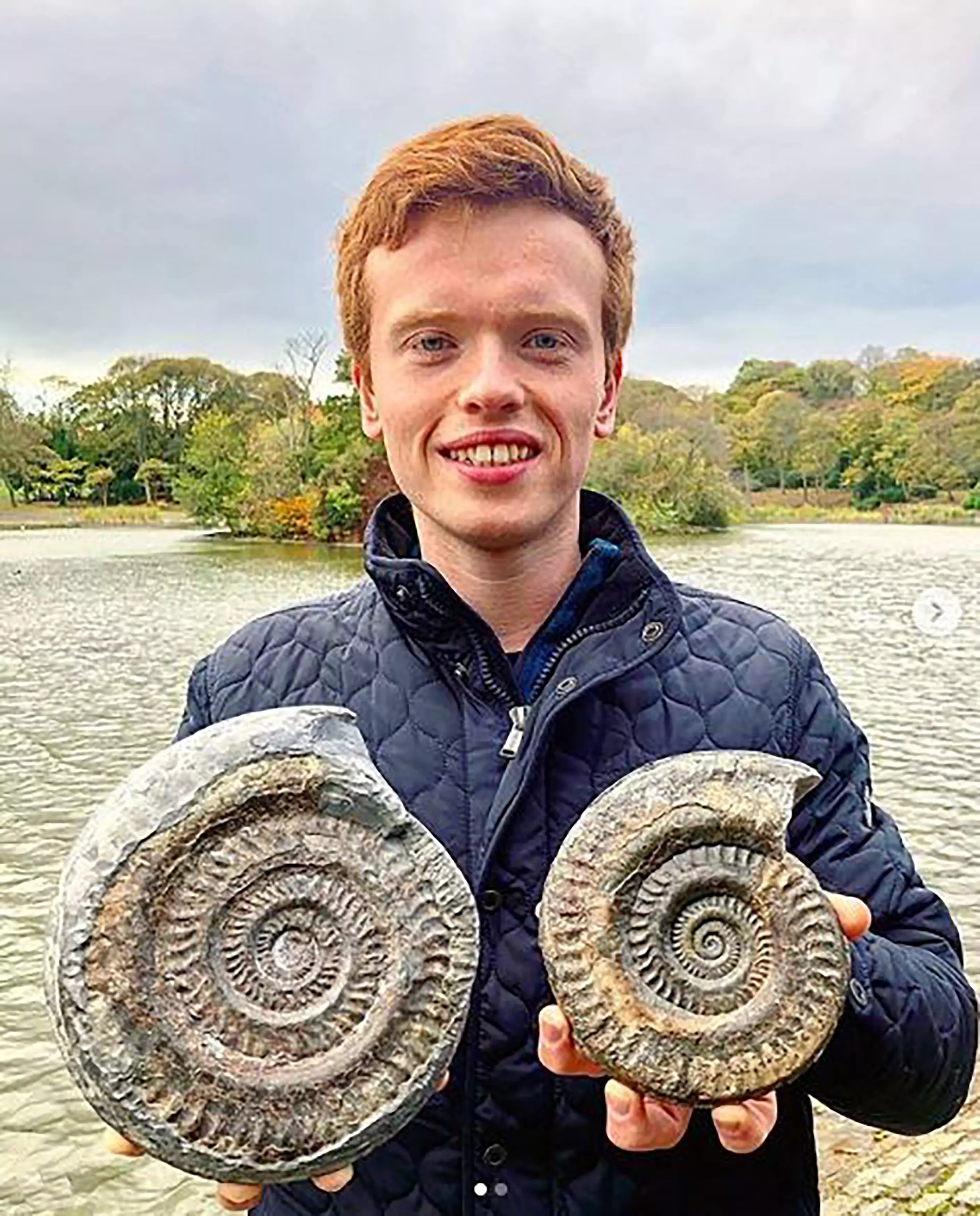 Aaron goes fossil hunting twice a week and was very excited with his find.