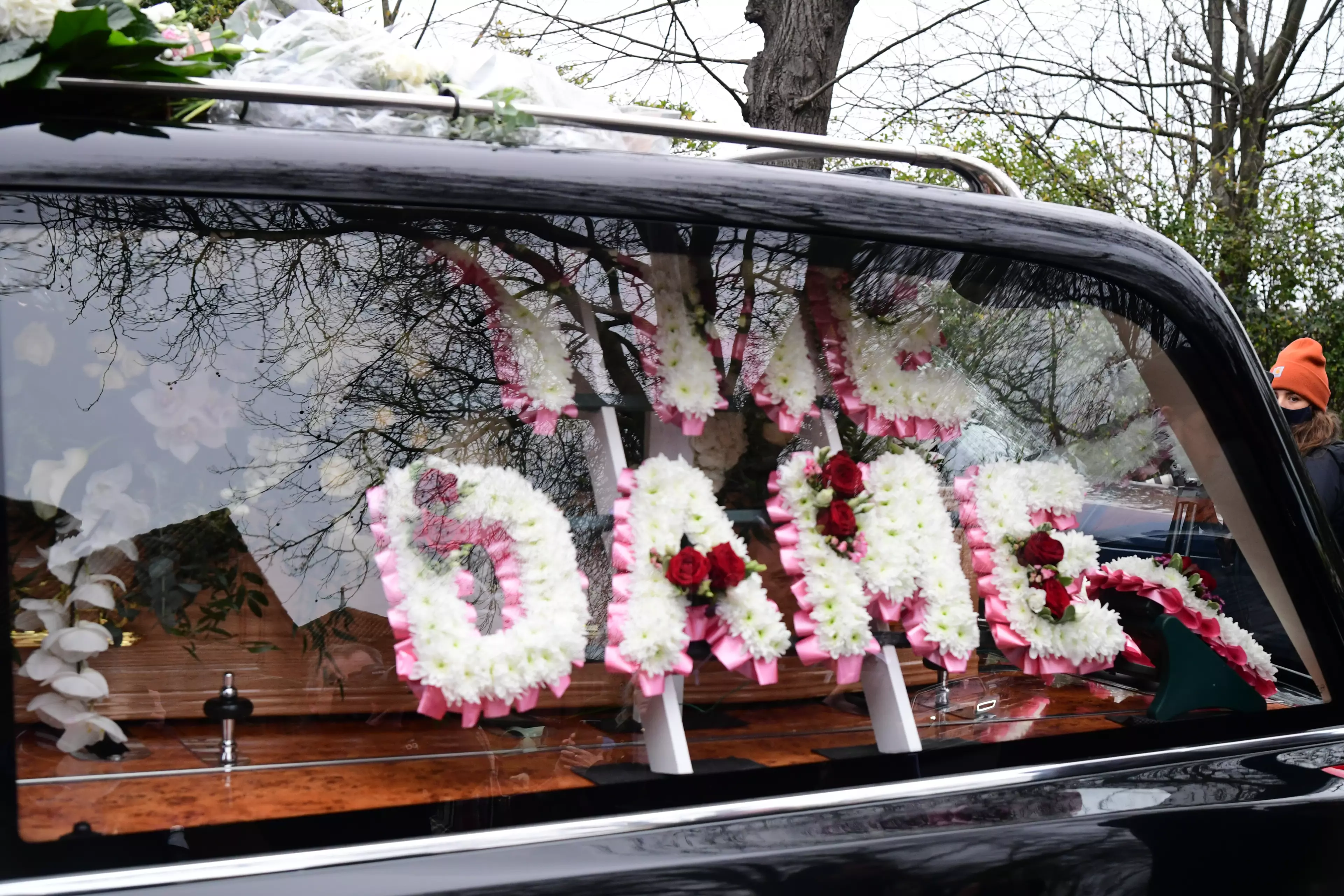 Dame Barbara's funeral cortege arrives at Golders Green Crematorium (