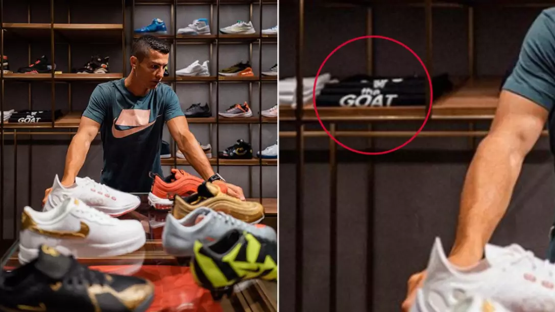 Cristiano Ronaldo Owns A 'G.O.A.T' T-Shirt - Of Course He Does 