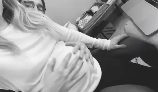 The sweet video shows Ellie's pregnancy journey (