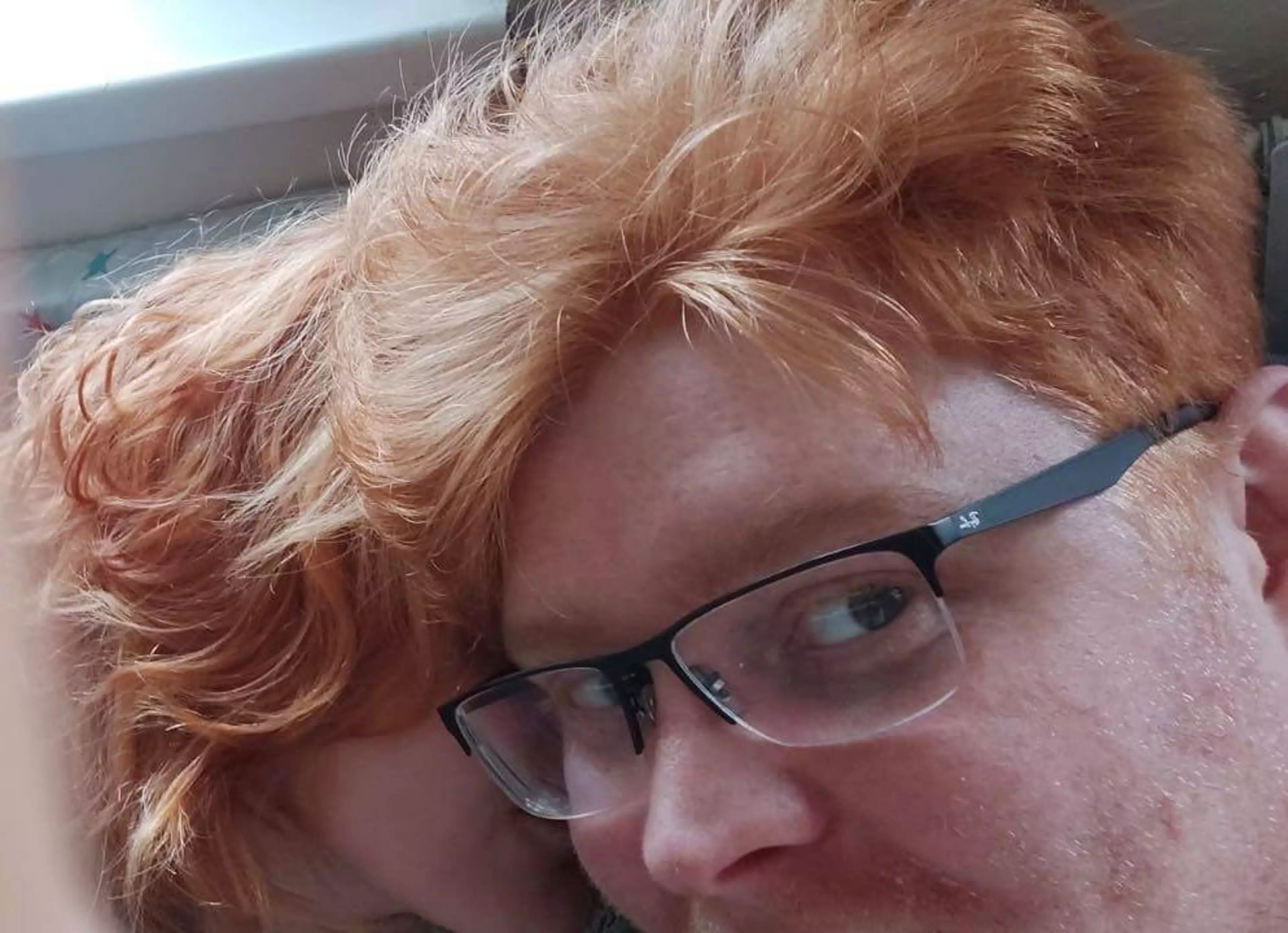 Bethany's hair went exactly the same colour as her husband's, who is a natural ginger (