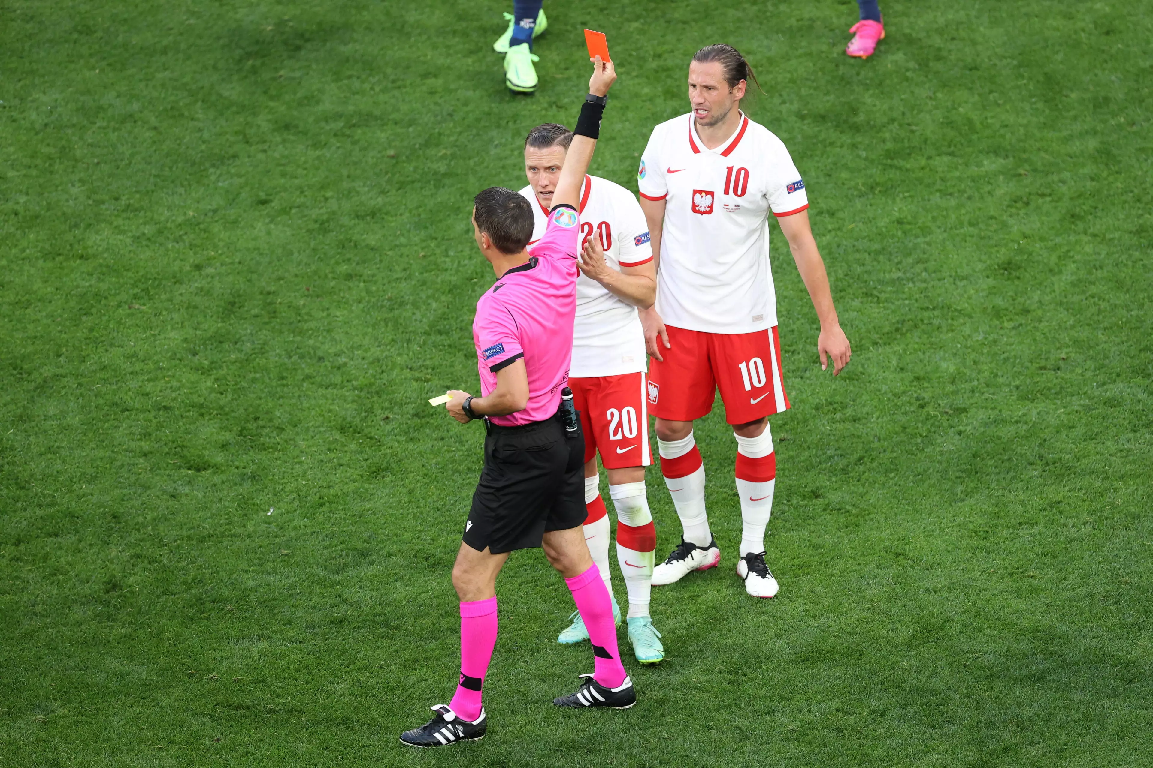 Krychowiak gets his marching orders. Image: PA Images