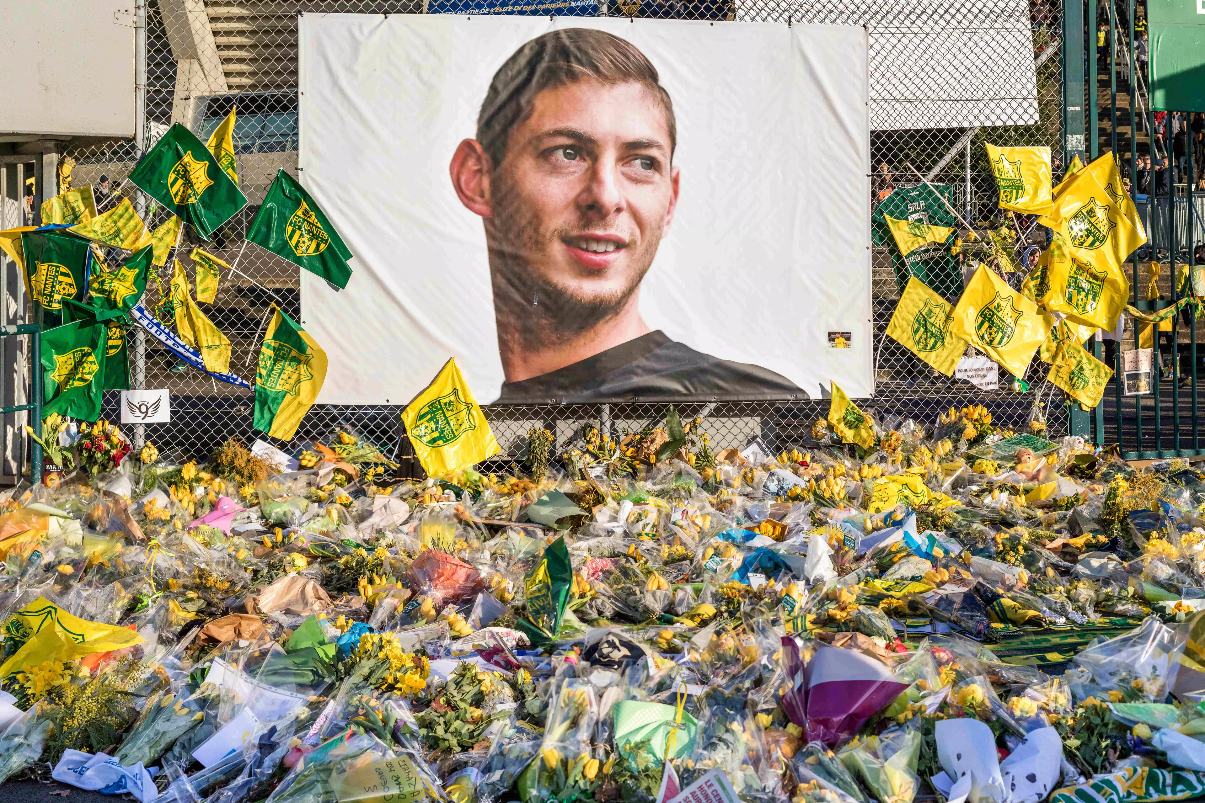 Fans flocked to football stadiums to pay their respects to the late footballer.