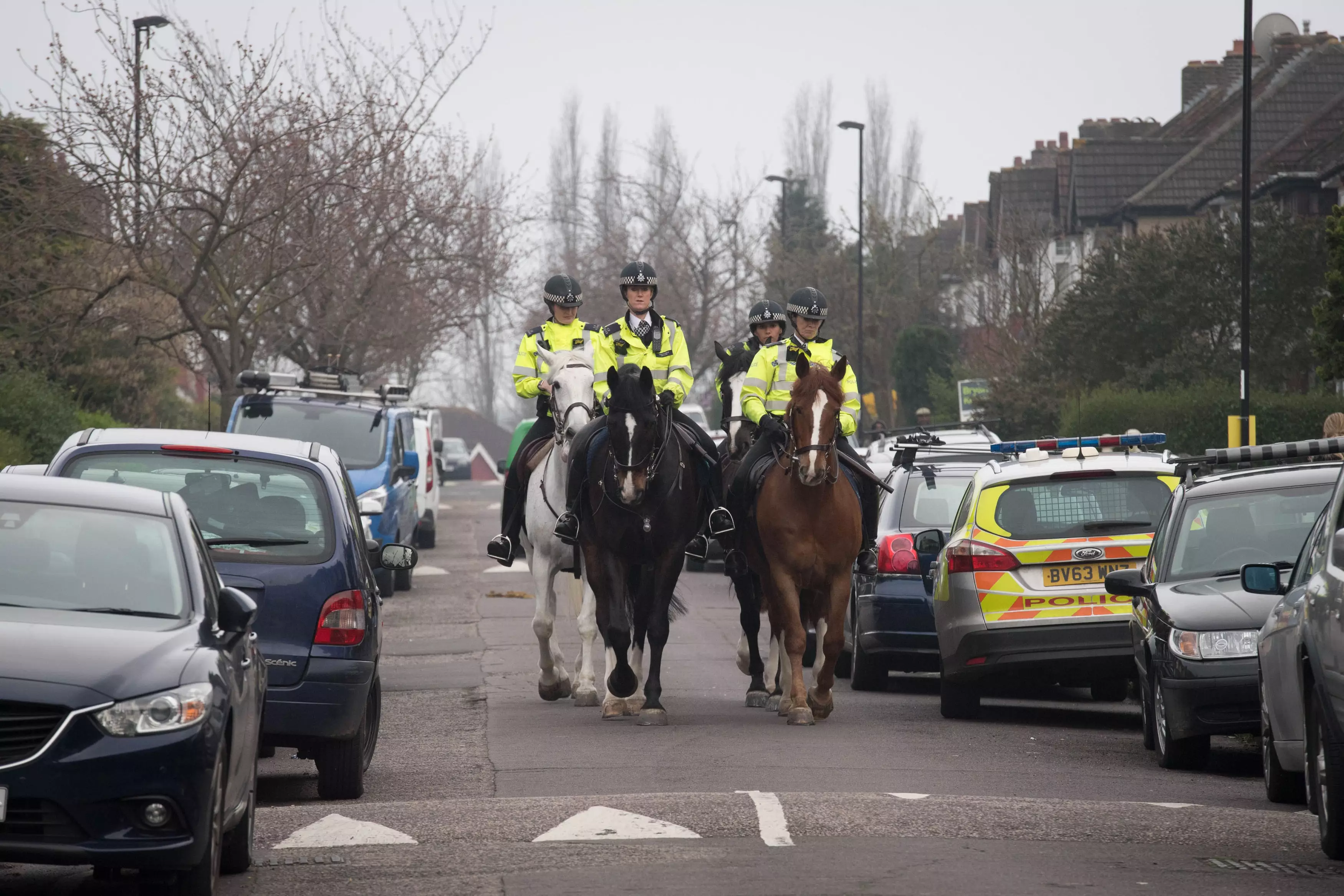 Police patrol the streets in Hither Green.