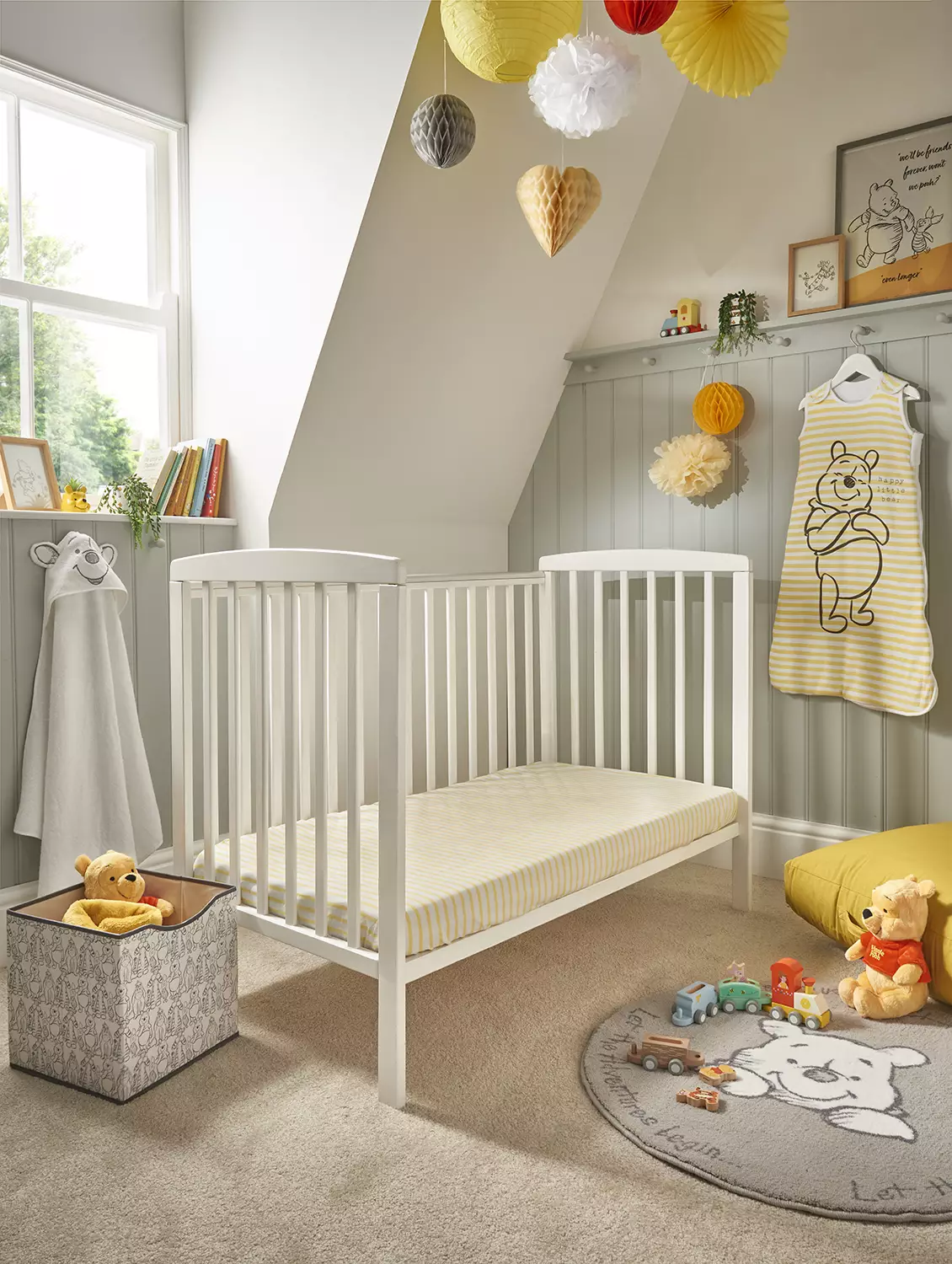 From bed-spreads and rugs, to storage boxes and bath towels, the new nursery range features iconic Disney characters (