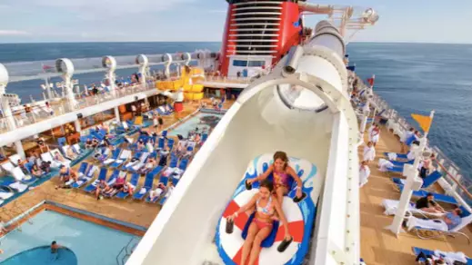 Disney Cruise Ship's 765ft Water-Coaster Looks Incredible